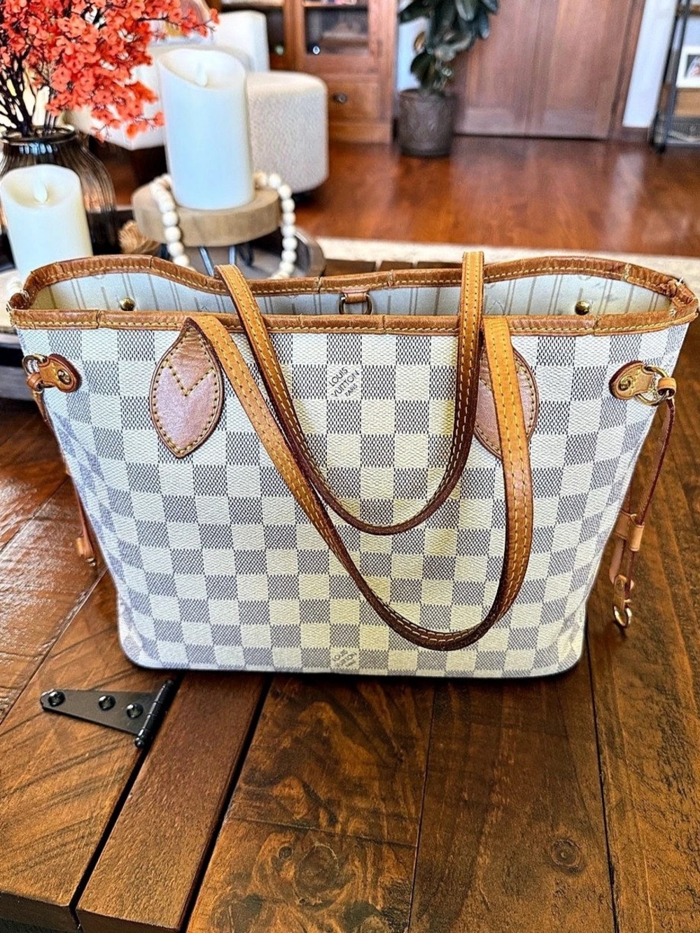 Louis Vuitton Neverfull PM Damier Azur Tote